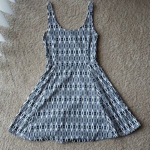 Black and white jersey dress